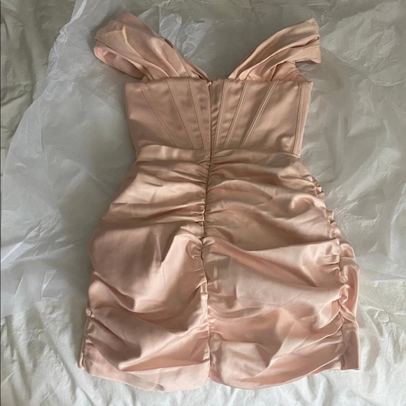 House Of CB 'Coraline' Blush Satin Corset Dress - Picture 12 of 15
